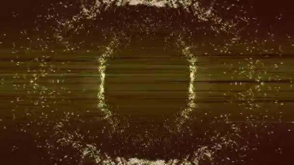 Animation Particules Blanches Brillantes Déplaçant Mouvement Circulaire Sur Des Lignes — Video