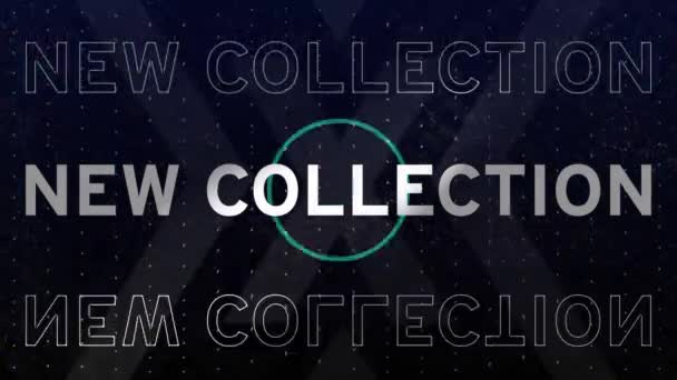 Animation Une Nouvelle Collection Texte Sur Des Cercles Bleus Mouvants — Video