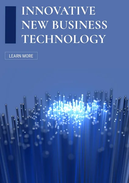Skład Tekstu Usług Technologicznych Nad Świecącymi Kablami Usługi Technologiczne Koncepcja — Zdjęcie stockowe