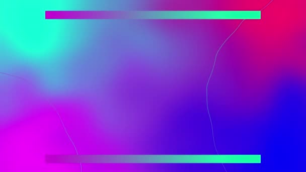 Анімація Зелених Фіолетових Ліній Барвистому Розмитому Рожевому Червоному Синьому Тлі — стокове відео