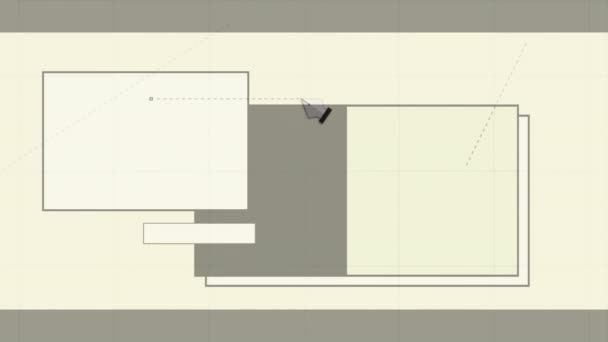 Animation Panneau Oblong Coupe Curseur Avec Des Rectangles Espace Copie — Video