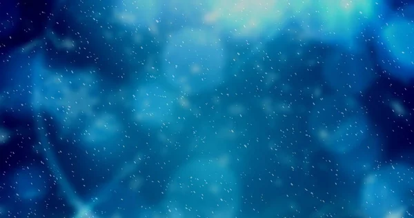 Bild Der Winterlandschaft Mit Schnee Der Vor Blauem Hintergrund Fällt — Stockfoto