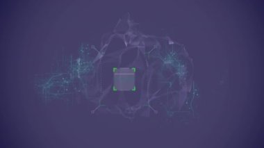 Bağlantı ağı üzerinden çerçevenin canlandırılması. küresel sosyal medya, bağlantılar ve dijital arayüz konsepti dijital olarak oluşturulmuş video.