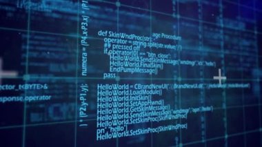 Bağlantı ağlarının animasyonu ve kara arkaplan üzerinden veri işleme. küresel bağlantılar, dijital arayüz, dijital olarak oluşturulan veri işleme konsepti.