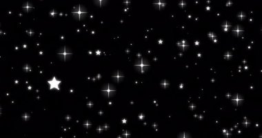 Gece gökyüzünde kahkaha atan dünyanın animasyonu. küresel koruma ve yeşil farkındalık kavramı dijital olarak oluşturulmuş video.