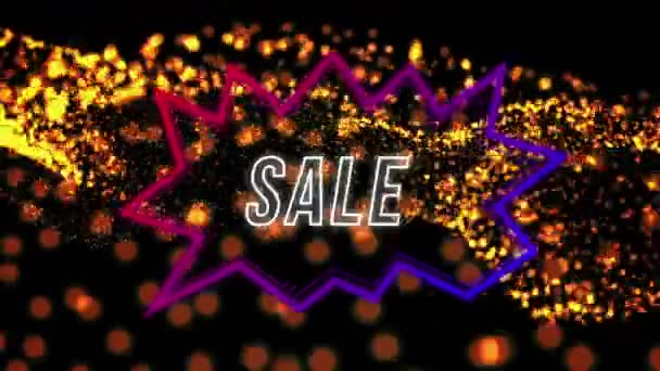 Animation Des Verkaufstextes Retro Sprechblase Shopping Verkauf Und Einzelhandelskonzept Digital — Stockvideo