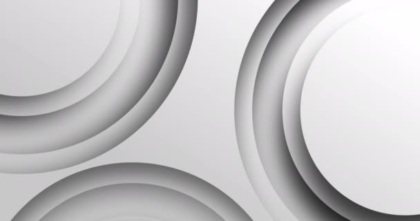 在白色背景上移动的倾斜灰色曲线的动画 运动和抽象数字接口背景概念数字生成视频 — 图库视频影像