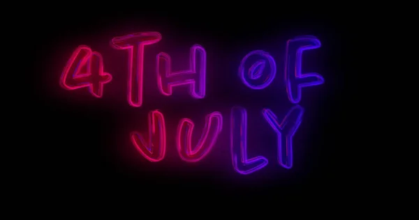 Digital Image 4Th July Text Red Blue Gradient Lines Black — Stock Photo, Image