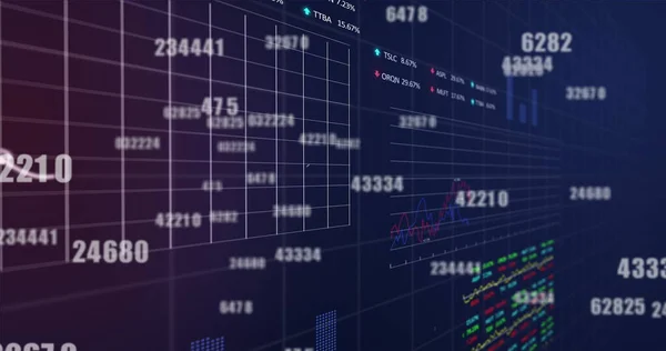 Obrázek Měnících Čísel Zpracování Finančních Údajů Digitální Rozhraní Globální Připojení — Stock fotografie