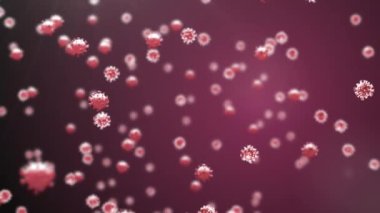 Karanlık arka planda düşen 19 hücrenin animasyonu. küresel sağlık ve sağlık hizmetleri kavramı dijital olarak üretilen video.