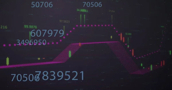 Immagine Numeri Che Cambiano Statistiche Che Registrano Sulla Mappa Del — Foto Stock