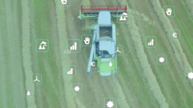 Dijital simgelerin saha üzerinde canlandırılması. küresel dijital arayüz, veri işleme ve teknoloji konsepti dijital olarak oluşturulmuş video.