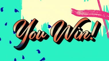 Senin animasyonun renkli grafikleri ve şekilleri yener. arkaplan, sosyal medya ve iletişim konsepti dijital olarak oluşturulmuş video.