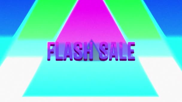 Animation Flash Sale Text Abstract Background Shopping Sales Retail Concept — Stock Video