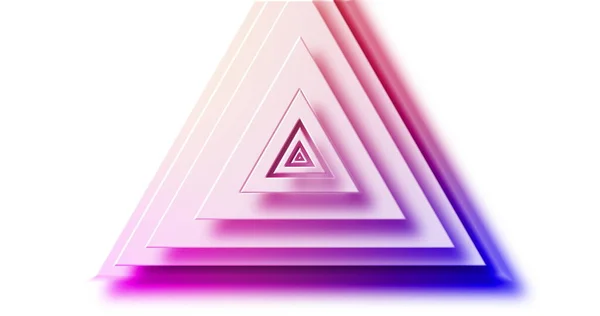 Immagine Strati Triangolo Color Arcobaleno Pulsanti Fondo Bianco Modello Colore — Foto Stock