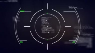 Veri işleme üzerinden bağlantı ağının animasyonu. küresel dijital arayüz, teknoloji ve bağlantılar konsepti dijital olarak oluşturulmuş video.
