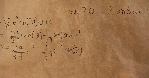 Image Numérique Équations Mathématiques Figures Déplaçant Écran Sur Une Image — Photo