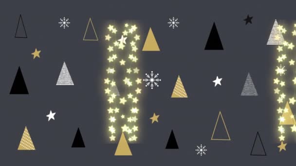Animación Decoración Navidad Sobre Árboles Navidad Navidad Tradición Concepto Celebración — Vídeo de stock