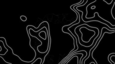 Siyah arka planda hareket eden beyaz çizgilerin animasyonu. hareket, değişim ve iletişim konsepti dijital olarak oluşturulmuş video.