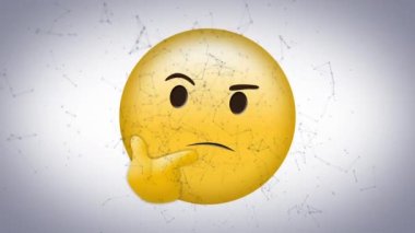 Bağlantı ağı üzerinden düşünce simgesinin animasyonu. küresel sosyal medya ve iletişim konsepti dijital olarak oluşturulmuş video.