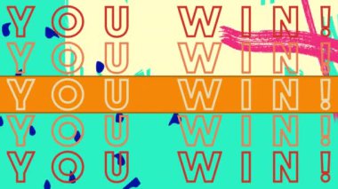 Senin animasyonun renkli grafikleri ve şekilleri yener. arkaplan, sosyal medya ve iletişim konsepti dijital olarak oluşturulmuş video.