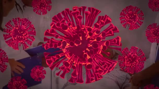 Animation Cellules Covidées Sur Patient Les Médecins Hôpital Global Covid — Video