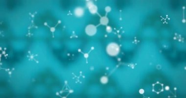 Mavi arka planda birden fazla düşen bağlantı ağının animasyonu. Sosyal medya ve iletişim konsepti dijital olarak oluşturulmuş video.