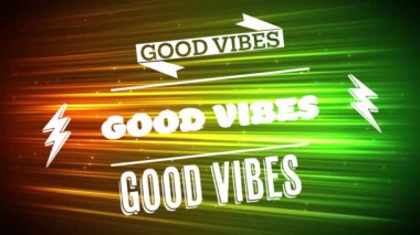 Işık yollarının üzerindeki titreşimlerin animasyonu. Sosyal medya ve iletişim arayüzü kavramı dijital olarak oluşturulmuş video.