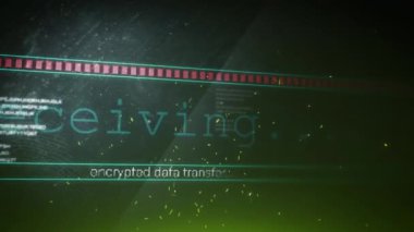 Siyah arkaplanda veri işleme animasyonu. küresel sosyal medya, bağlantılar ve dijital arayüz konsepti dijital olarak oluşturulmuş video.