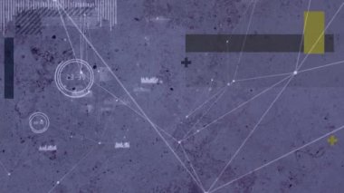 Beyaz arkaplandaki bağlantı ağının canlandırılması. küresel sosyal medya, bağlantılar ve dijital arayüz konsepti dijital olarak oluşturulmuş video.