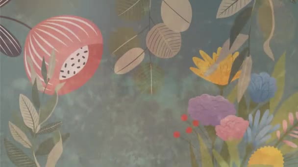Animation Neige Tombant Sur Des Fleurs Mouvement Noël Tradition Concept — Video