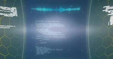 Veri işleme üzerinde 6G metin animasyonu. küresel sosyal medya, bağlantılar ve dijital arayüz konsepti dijital olarak oluşturulmuş video.