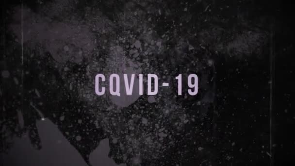 Animáció Kovid Szöveget Hálózaton Keresztül Kapcsolatok Globális Covid Világjárvány Orvostudomány — Stock videók