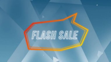 Ani satış metninin retro konuşma balonunda canlandırılması. Alışveriş, satış ve perakende konsepti dijital olarak oluşturulmuş video.