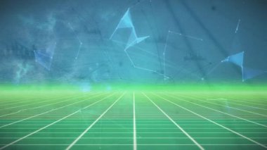 Şebeke üzerindeki bağlantı ağının animasyonu. küresel bağlantılar, dijital arayüz, teknoloji ve ağ konsepti dijital olarak oluşturulmuş video.