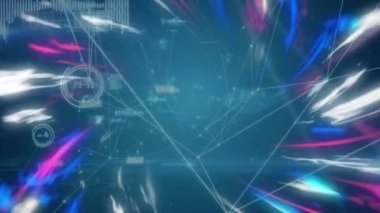 Şebeke üzerindeki bağlantı ağının animasyonu. küresel bağlantılar, dijital arayüz, teknoloji ve ağ konsepti dijital olarak oluşturulmuş video.