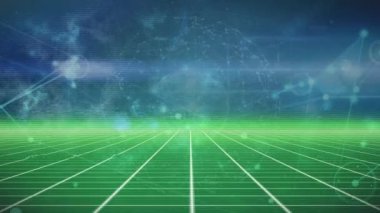 Şebeke üzerindeki bağlantı ağının animasyonu. küresel bağlantılar, dijital arayüz, teknoloji ve ağ konsepti dijital olarak oluşturulmuş video.