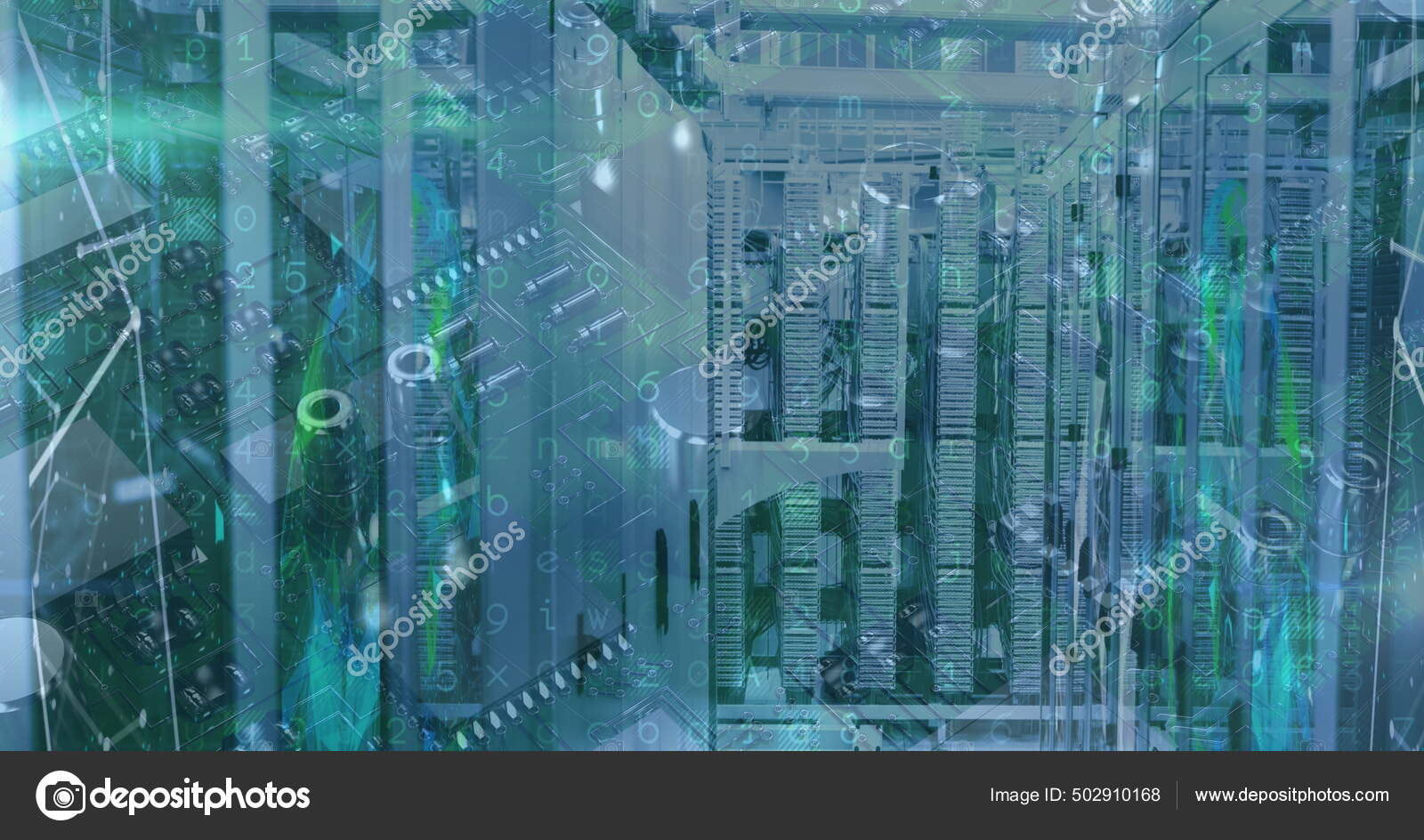 Image Multiple Moving Shapes Microprocessor Digital Interface Global ...