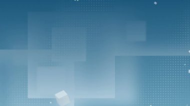 Mavi arka planda ışıldayan ışınların üzerine yağan karın animasyonu. Noel, gelenek ve kutlama konsepti dijital olarak oluşturuldu.