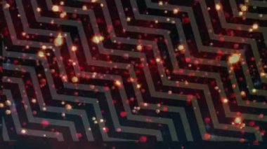 Yıldızların canlandırılması ve siyah arkaplan üzerinde parlayan kırmızı noktalar. Noel, kış, gelenek ve kutlama konsepti dijital olarak oluşturulmuş video.