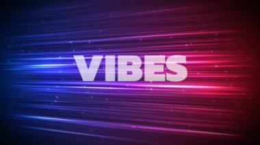 Güzel titreşimlerin animasyonu mor renkli hareketli çizgilerin üzerine yazılmış. Video oyunu, eğlence ve dijital arayüz kavramı dijital olarak oluşturuldu.