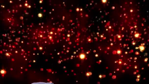 Animazione Macchie Luminose Che Cadono Abeti Paesaggio Invernale Natale Inverno — Video Stock