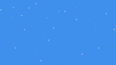 Mavi arkaplandan düşen kar animasyonu. Noel, kış, gelenek ve kutlama konsepti dijital olarak oluşturulmuş video.