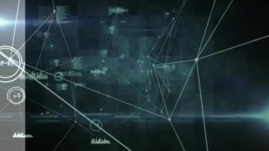 Parlak noktalar ve veri işleme ile bağlantı ağının animasyonu. küresel bağlantılar ve ağlar konsepti dijital olarak oluşturulmuş video.