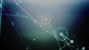 Parlak noktalarla bağlantı ağının animasyonu. küresel bağlantılar ve ağlar konsepti dijital olarak oluşturulmuş video.