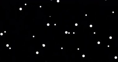 Siyah zemine düşen kar animasyonu. Noel, gelenek ve kutlama konsepti dijital olarak oluşturuldu.