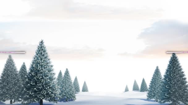 Animation Feux Artifice Sur Paysage Hivernal Noël Hiver Tradition Concept — Video