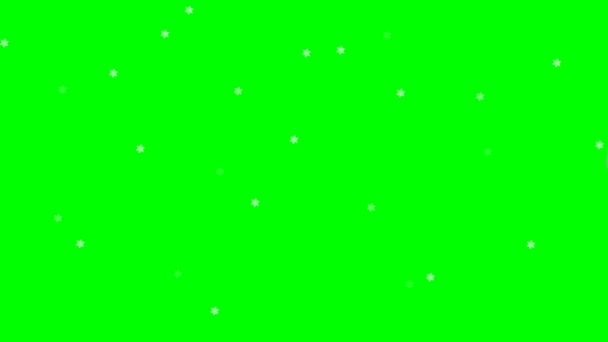 Анимация Санта Хлопает Пальцем Губам Неся Мешок Зеленом Фоне Экрана — стоковое видео