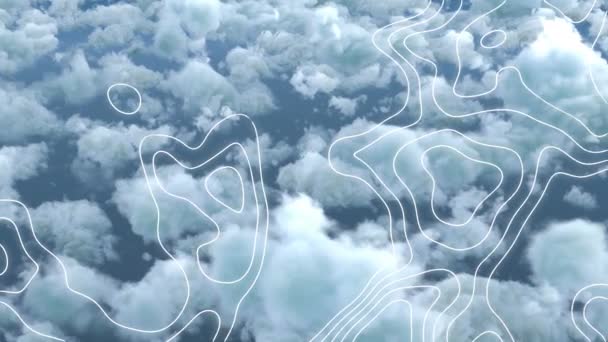 Animation Moving Lines Cloudy Sky Christmas Tradition Celebration Concept Digitally — Stock Video