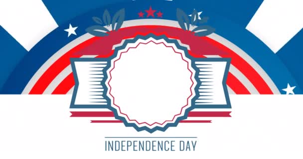 Animation Independence Day Text Flag American Pattern American Patriotism Independence — Stock Video